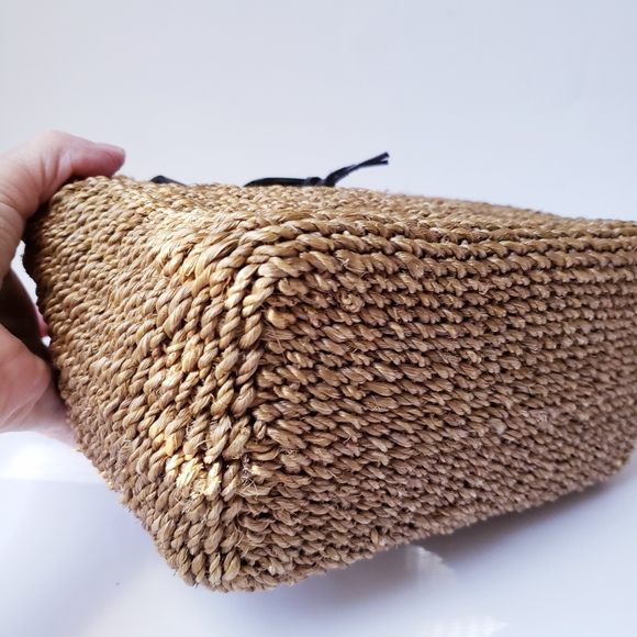 Vintage Straw Tan Mini Handbag - Picture 10 of 15